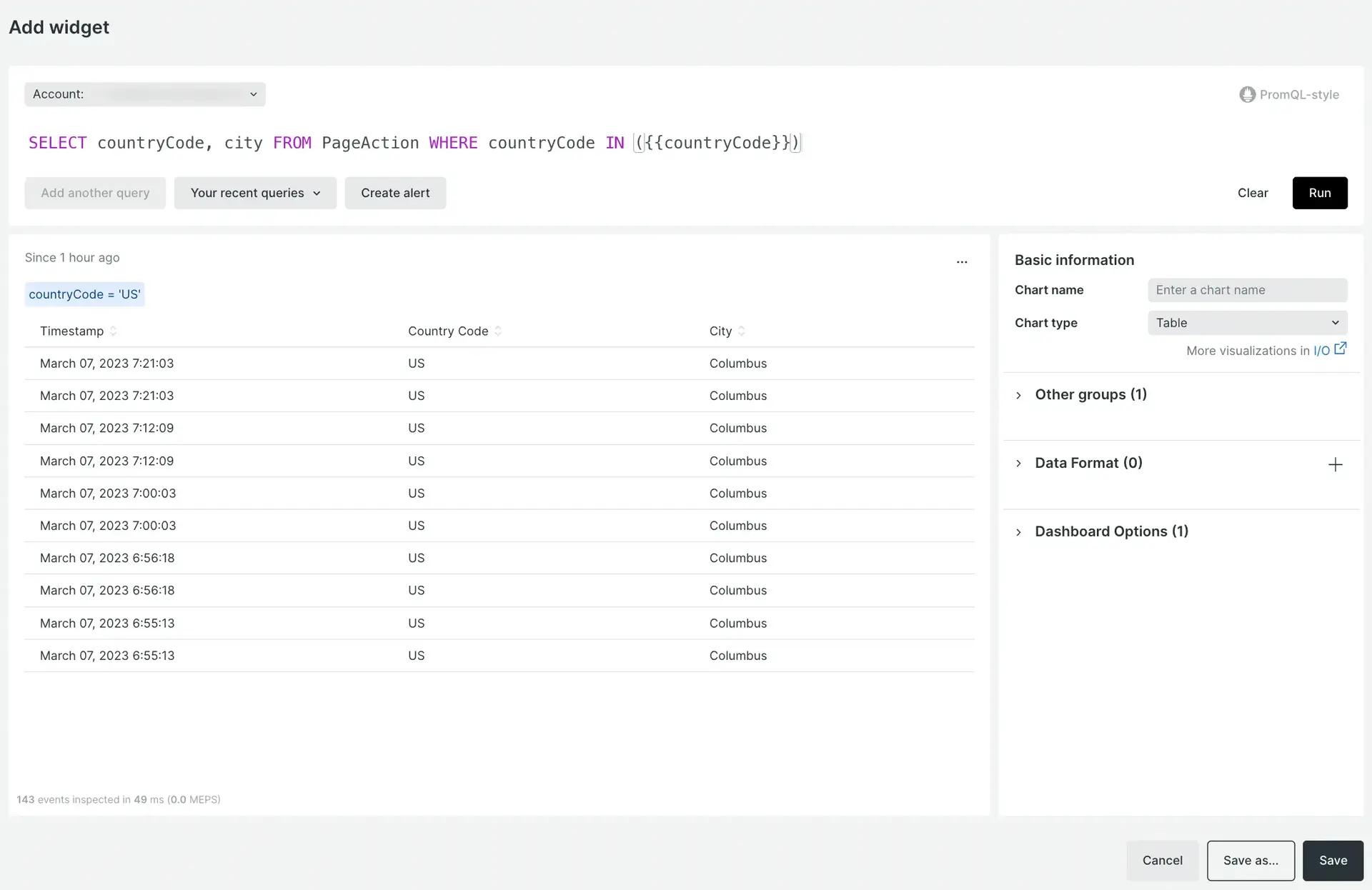 Use variables to filter