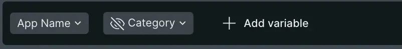 "Hidden variable view when in Edit mode"